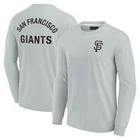 T-shirt unisexe Fanatics gris San Francisco Giants Elements super doux à manches longues