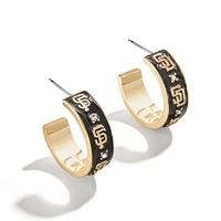 Boucles d'oreilles créoles en émail WEAR By Erin Andrews x BaubleBar des Giants de San Francisco