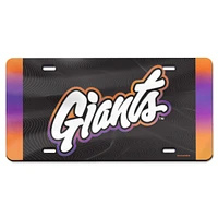 Plaque d'immatriculation en acrylique métallisé découpée au laser WinCraft San Francisco Giants 2025 City Connect