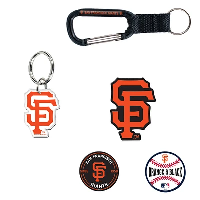 Lot de 5 porte-clés et aimants pour réfrigérateur WinCraft San Francisco Giants