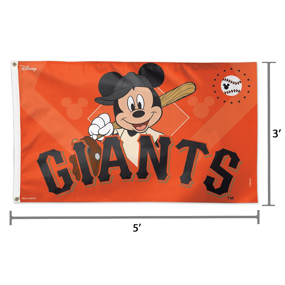 WinCraft San Francisco Giants Drapeau Disney de luxe à face unique 3 pi x 5 pi