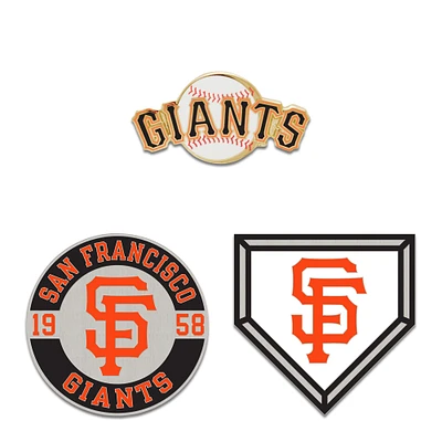 Ensemble de trois broches de pin WinCraft San Francisco Giants