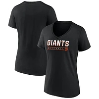 Women's Fanatics  Black San Francisco Giants V-Neck T-Shirt