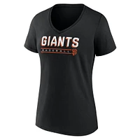 Women's Fanatics  Black San Francisco Giants V-Neck T-Shirt