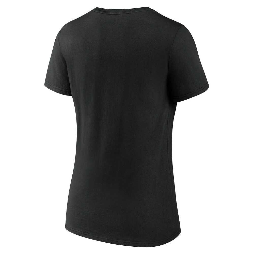 Women's Fanatics  Black San Francisco Giants V-Neck T-Shirt