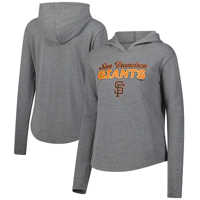 Sweat à capuche en polaire gris chiné Fanatics pour femmes des San Francisco Giants