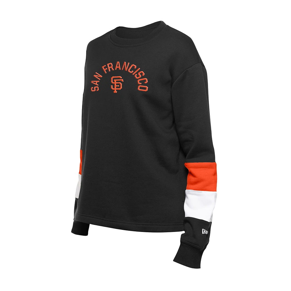 Women's New Era  Black San Francisco Giants Game Day Color Pullover Sweatshirt