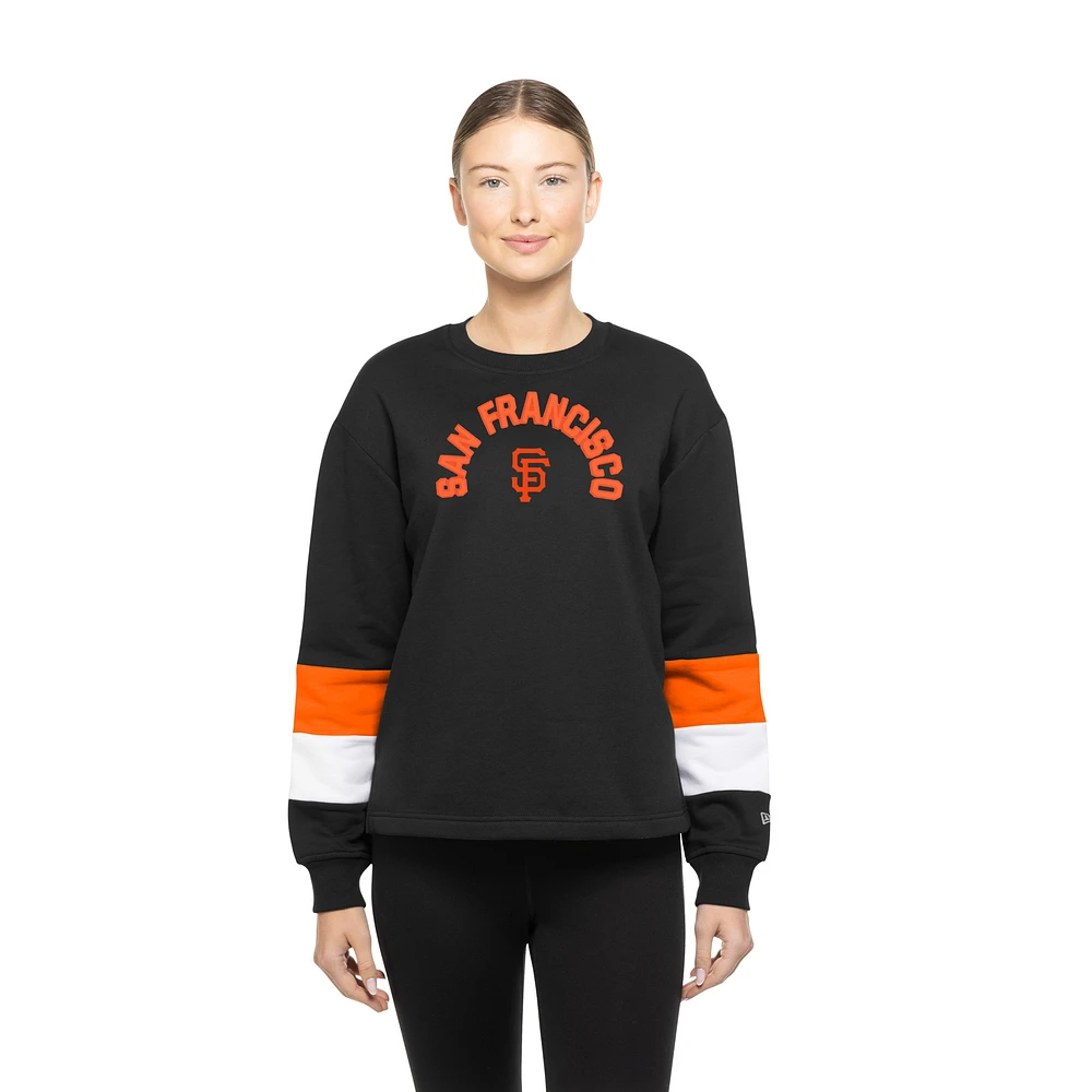 Sweat-shirt à enfiler Game Day Color noir San Francisco Giants de New Era pour femme