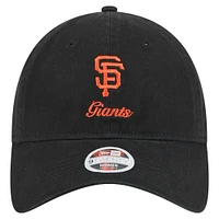 Women's New Era  Black San Francisco Giants Preppy Team 9TWENTY Adjustable Hat