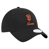 Women's New Era  Black San Francisco Giants Preppy Team 9TWENTY Adjustable Hat