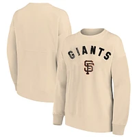 Sweat-shirt en molleton français grande taille Profile Oatmeal San Francisco Giants pour femme