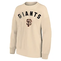 Sweat-shirt en molleton français grande taille Profile Oatmeal San Francisco Giants pour femme