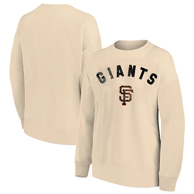 Sweat-shirt en molleton français grande taille Profile Oatmeal San Francisco Giants pour femme