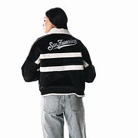 Women's The Wild Collective  Black San Francisco Giants Corduroy Full-Zip Jacket