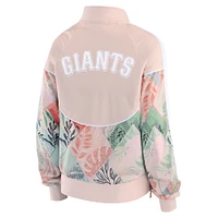 Veste de survêtement zippée entièrement raglan des Giants San Francisco pour femmes WEAR by Erin Andrews Sand