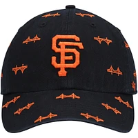 Women's '47 Black San Francisco Giants Confetti Clean Up Adjustable Hat