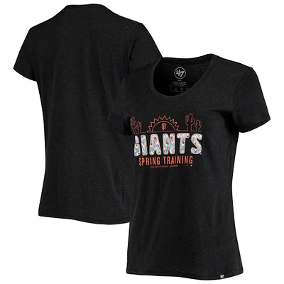 T-shirt '47 Black San Francisco Giants Spring Training Floral Fill Club pour femme