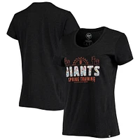 Women's '47 Black San Francisco Giants Spring Training Floral Fill Club T-Shirt