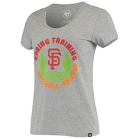 T-shirt d'entraînement printanier Cactus Circle des Giants de San Francisco '47 gris chiné pour femme