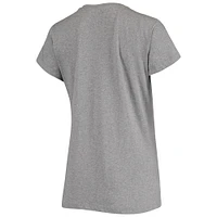 Women's '47 Heathered Gray San Francisco Giants Spring Training Fade V-Neck T-Shirt