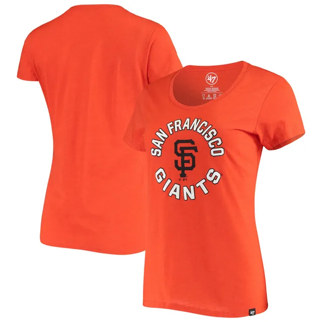 Women's San Francisco Giants '47 Black Sparkle Scoop Neck T-Shirt