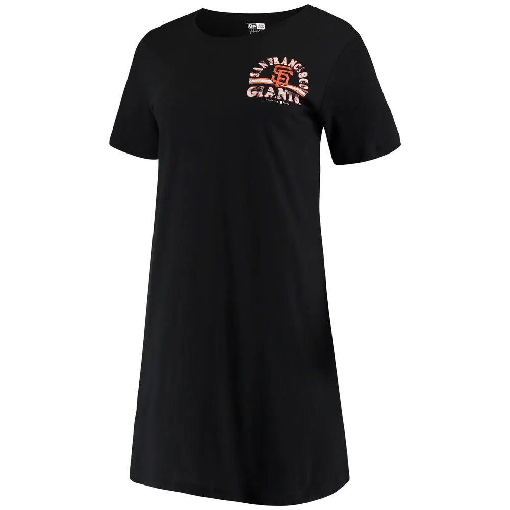 5th & Ocean by New Era Women's 5th & Ocean by New Era Black San Francisco  Giants Jersey T-Shirt Dress