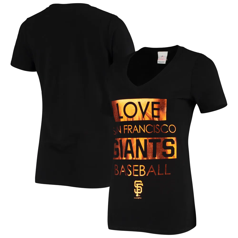 Lids San Francisco Giants Youth V-Neck T-Shirt - White/Black