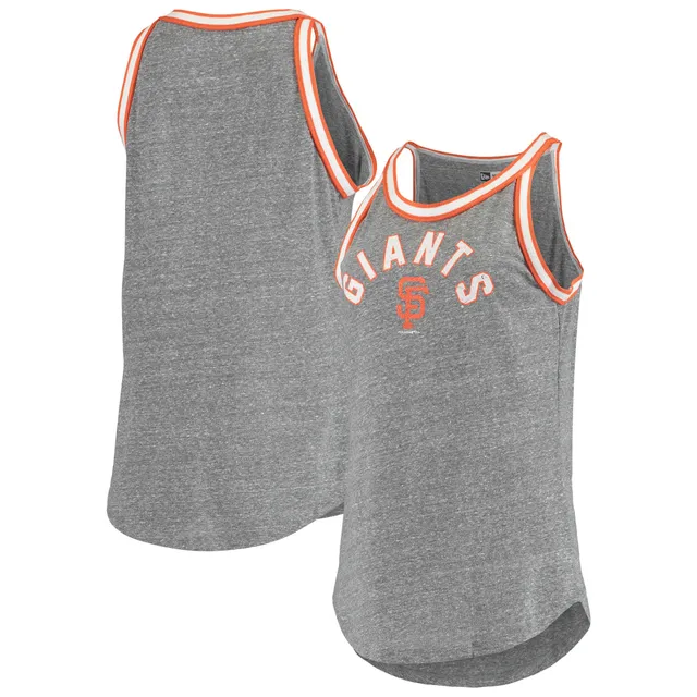 Lids San Francisco Giants New Era Women's Space Dye Jersey Tri-Blend Tank  Top - Black