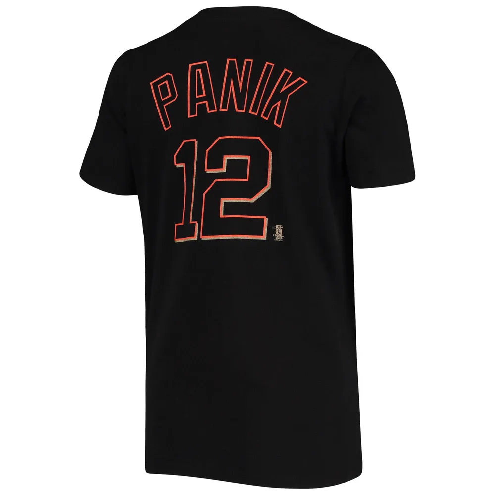 5th & Ocean by New Era Joe Panik Black San Francisco Giants Nom et numéro de script T-shirt à col en V