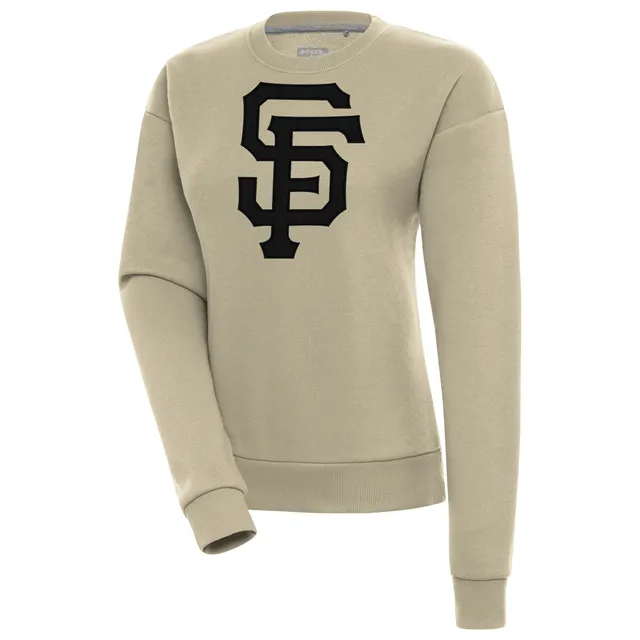 San Francisco 49ers Antigua Women's Victory Crewneck Pullover Sweatshirt -  Black