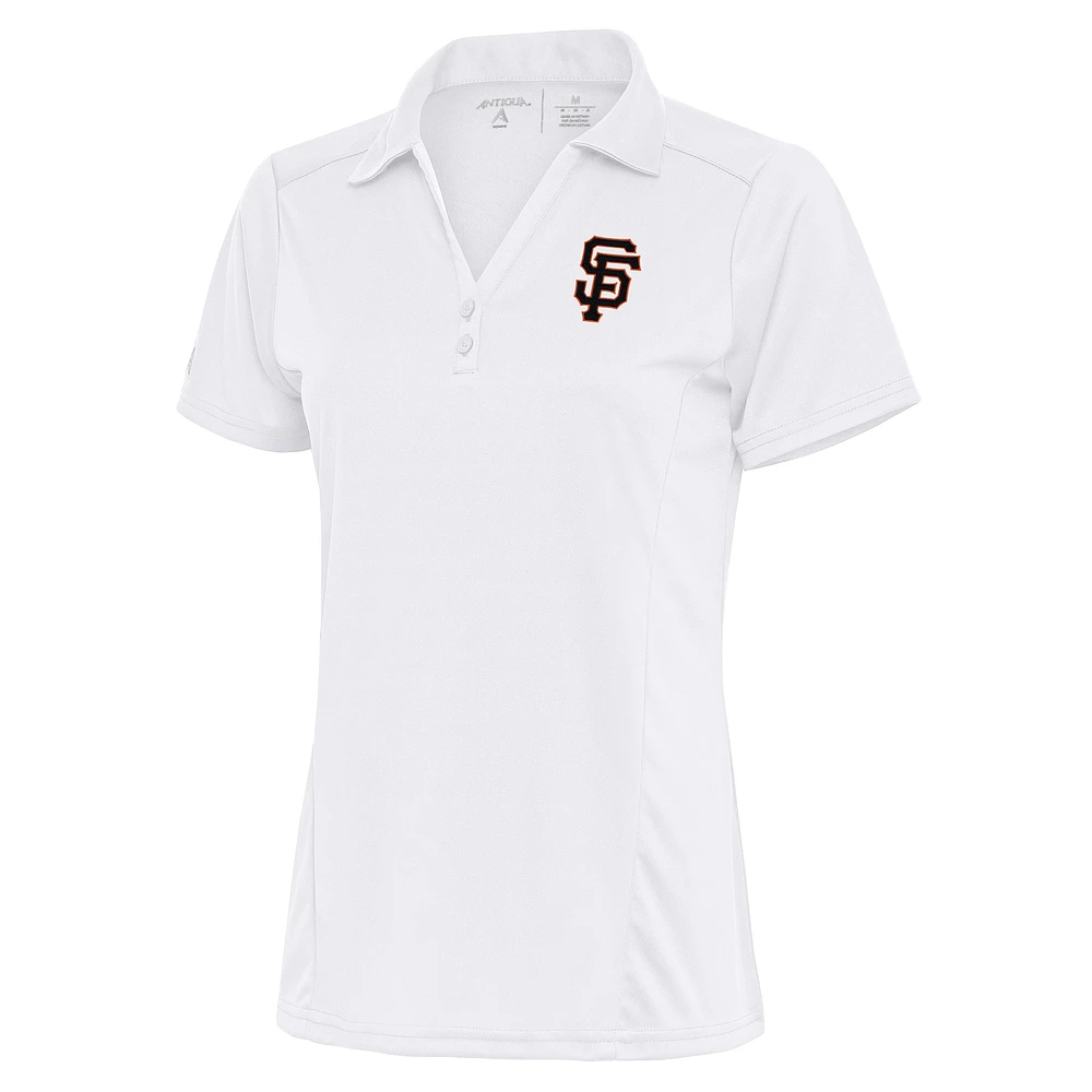 Polo hommage au logo des Giants de San Francisco pour femme, blanc, Antigua
