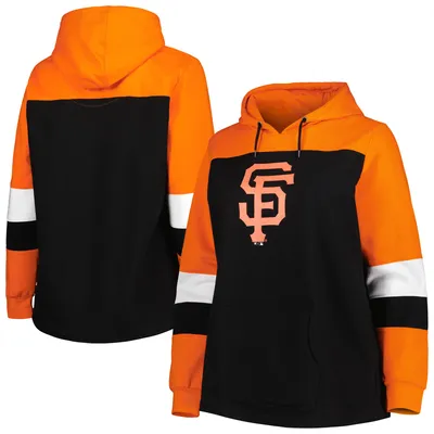 San Francisco Giants Women's Plus Colorblock Pullover Hoodie - Black