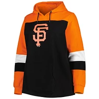 Women's Black San Francisco Giants Plus Colorblock Pullover Hoodie