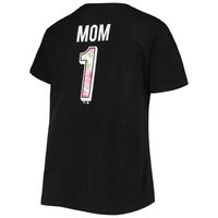 Women's Black San Francisco Giants Plus #1 Mom 2-Hit V-Neck T-Shirt