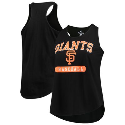 Girls Youth San Francisco Giants New Era White/Black Pinstripe Tank Top