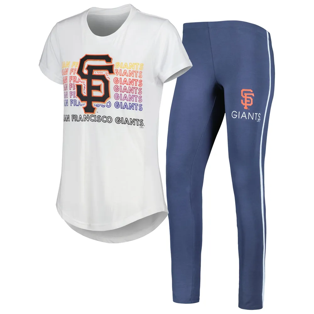 Lids San Francisco Giants Concepts Sport Women's Sonata T-Shirt & Leggings  Sleep Set - Charcoal/White