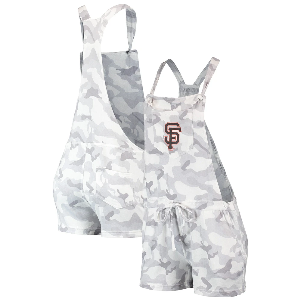 Women's Concepts Sport Gray San Francisco Giants Camo Romper Overalls