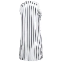 Women's Concepts Sport White San Francisco Giants Reel Pinstripe Knit Sleeveless Nightshirt