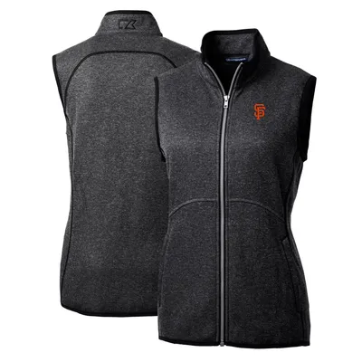 San Francisco Giants Cutter & Buck Women's Mainsail Sweater-Knit Full-Zip Vest