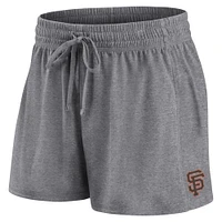 Women's Fanatics Black/Gray San Francisco Giants Script T-Shirt & Shorts Combo Set