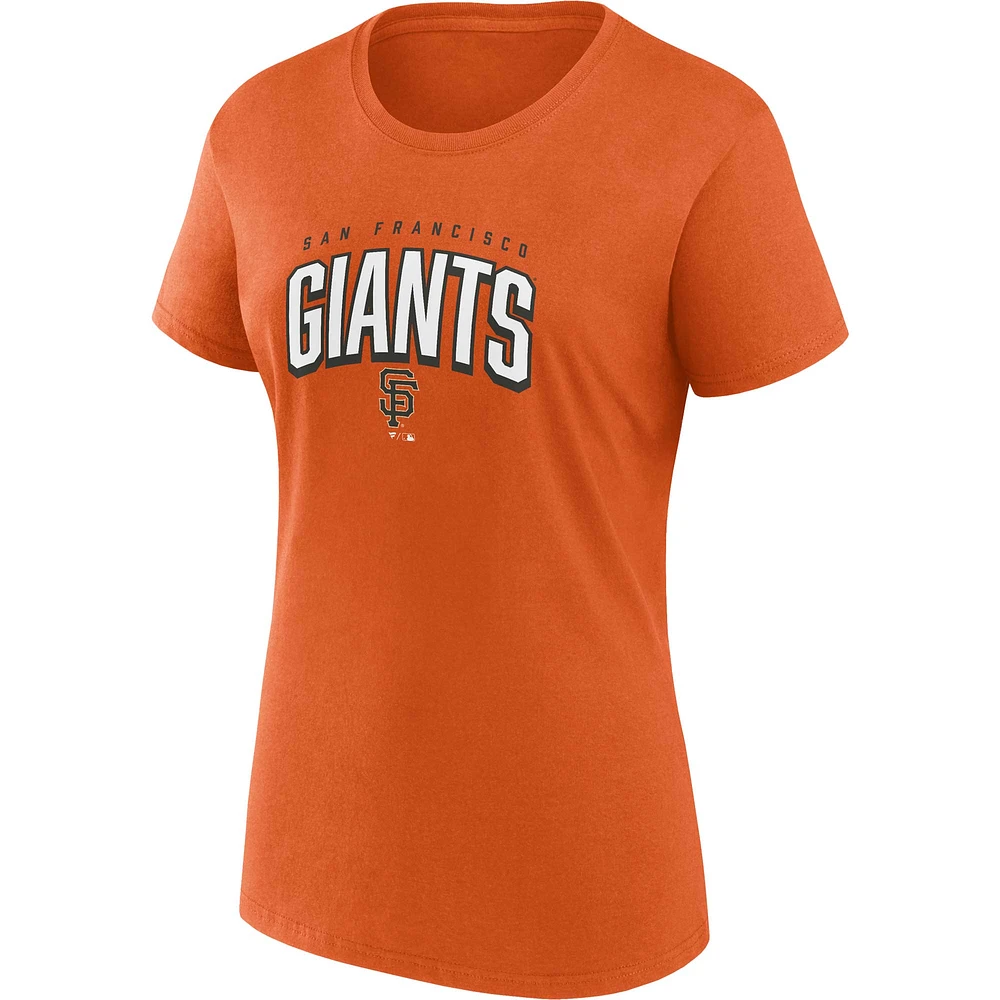 Ensemble combiné de t-shirts fan Fanatics pour femmes, noir/orange, San Francisco Giants