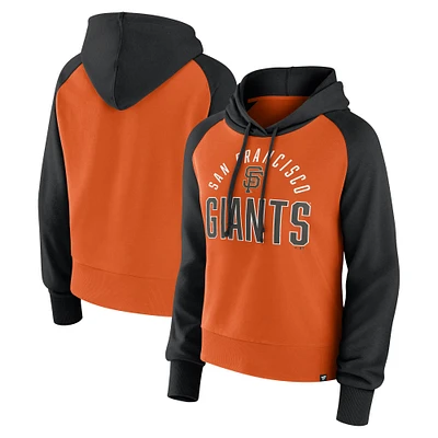 Sweat à capuche Pop Fly Fanatics pour femmes, noir/orange, San Francisco Giants