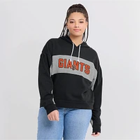 Sweat à capuche noir Fanatics pour femmes, Giants de San Francisco, rempli feuilles statistiques