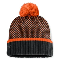 Women's Fanatics Black San Francisco Giants Fundamental Jacquard Cuffed Knit Hat with Pom