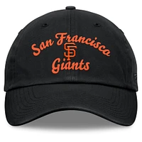 Casquette ajustable noire avec logo Fundamental Script des Giants de San Francisco Fanatics pour femmes