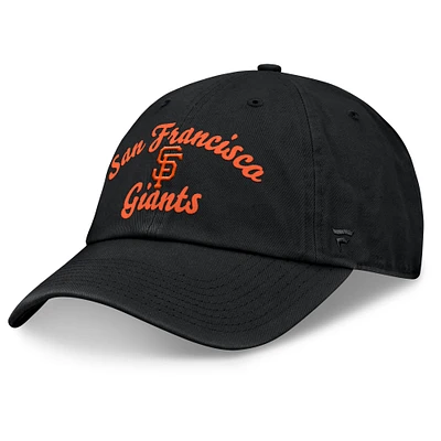 Casquette ajustable noire avec logo Fundamental Script des Giants de San Francisco Fanatics pour femmes