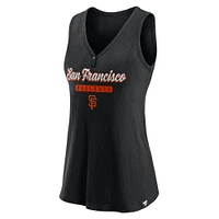 Women's Fanatics Black San Francisco Giants Iconic V-Neck Tank Top