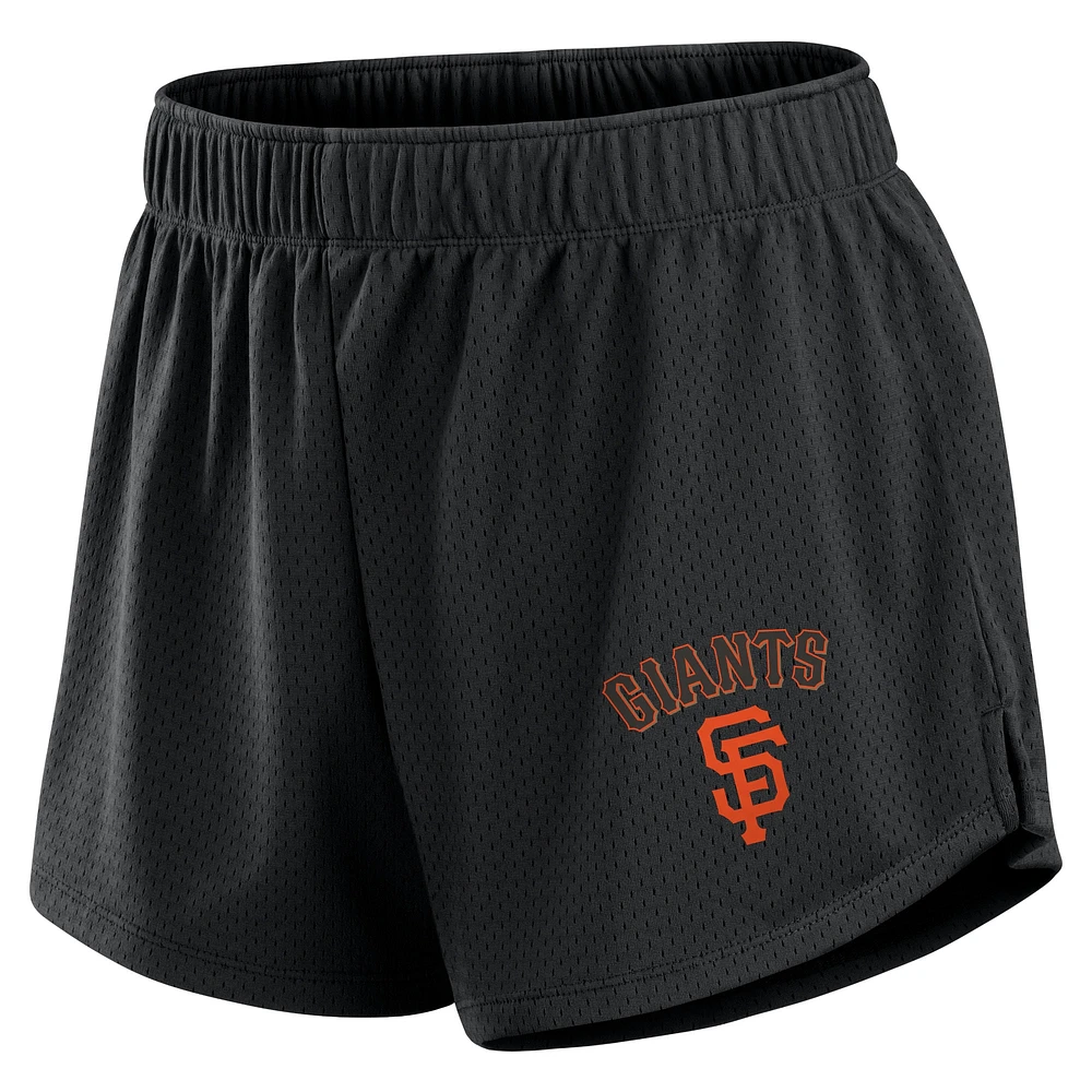 Women's Fanatics Black San Francisco Giants Mesh Shorts