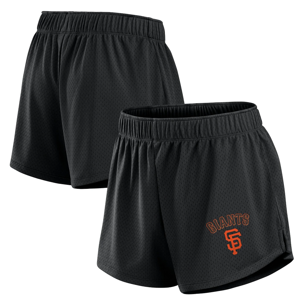 Short en maille Fanatics noir San Francisco Giants pour femmes