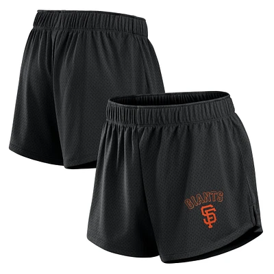 Women's Fanatics Black San Francisco Giants Mesh Shorts